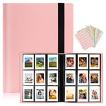 Photo Albums, 468 Pockets Scrapbook Memory Book, 52 Pages Mini Film Album for Polaroid Zink Photo Paper/Fujifilm Instax Mini Film/Kodak Zink Photo Paper/HP Sprocket Photo Paper - Pink