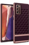 Caseology Parallax, Coque Samsung Galaxy Note 20, Bumper Renforcé, Motif 3D, Compatible avec Galaxy Note 20 - Burgundy