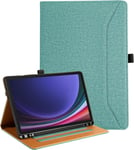 Coque Pour Samsung Galaxy Tab S9 Fe Plus/S9 Plus 12.4 Pouces 5g Avec Porte-Stylo Housse Étui Tablette Pour Samsung Tab S9 Fe+ Plus,Vert