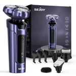 SEJOY 5in1 Electric Razor Men's Waterproof Wet/Dry Shaver Cordless Grooming Kit