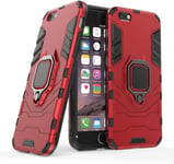 Iphone 6 Plus/6s Plus Coque, Anneau De Support Téléphone Voiture Magnétique Bague 360 Étui De Protection Apple Iphone 6 Plus, Iphone 6s Plus Rouge