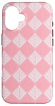 Coque pour iPhone 16 Soft Pink Blooming Leaves Petal Leaf Motifs Pattern