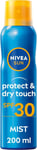 NIVEA SUN Protect & Dry Touch Refreshing Sun Mist Spray SPF30 (200 ml),... 