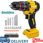 Brushless Cordless Impact Hammer Drill Screwdriver 10MM For Dewalt 18V Battery 