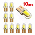 10x Led T10 194 168 W5w 8smd Canbus Silica Bright White License Ice Blue
