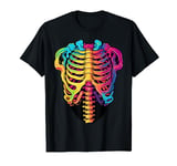 LGBTQ Rainbow Ribcage Skeleton Low Budget Costume T-Shirt