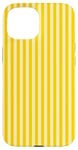 iPhone 15 Cute Yellow and Light Yellow Vertical Stripes Girly Striped Case