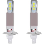 Tlily - 2 PièCes SéRies H1 led Ampoules Phare de Moto 20000LM 6000K LumièRe Blanche 80W 6SMD Voiture Antibrouillard Clignotants