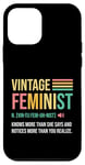 Coque pour iPhone 12 mini La définition féministe vintage sait plus qu'elle ne dit drôle