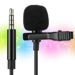 Wired Lavalier Microphone Clip‑on Audio Vlog Lav MIC for SLR Camera Mobile Phone