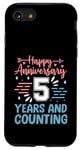 Coque pour iPhone SE (2020) / 7 / 8 Joyeux anniversaire, 5 ans et plus encore, anniversaire de mariage