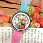 Kids Frozen Elsa Anna Klocka För Flickor Pojkar Blinkande Ljus Analog Klocka, Cartoon Silikon Armband Klockor Födelsedagspresent Pink