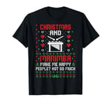 Christmas and Marimba Make More Happy Ugly Christmas Marimba T-Shirt