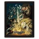 Pyramid International Attack On Titan Poster (Season 4 Design) Lenticular 3D Wall Art and Posters in Black Picture Frame 25cm x 20cm x 1.5cm - Official Merchandise