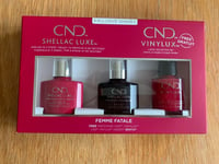 Brand New & Boxed CND SHELLAC LUXE Vinylux 3 Piece Gift Set-FEMME FATALE