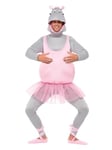 Smiffys Costume hippopotame ballerine, Rose, avec haut, pantalon, coiffe et couvre-chaussures