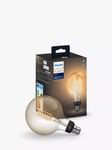 Philips Hue White 7W B22 LED Single Filament G125 Dimmable Bulb with Bluetooth