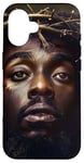 Coque pour iPhone 16 Jésus Noir, Christianisme, Église, Christ, Jésus