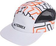 adidas Terrex HEAT.RDY 5 Panel Graphic Running Cap White Run Hat Mens Womens