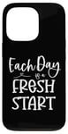 Coque pour iPhone 13 Pro Inspirational Every Day Fresh Start Motivational Optimiste