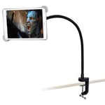 woleyi Gooseneck Bed Desk Stand for 9.5-14.5" Tablet, 360° Rotation Heavy Duty Metal Tablet Holder Mount for iPad Pro iPad Air, Samsung Galaxy Tab, Kindle Fire HD, Huawei MatePad, Lenovo Tab etc