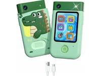 Xrec Digitalkamera 48Mp Kamera 1080P För Babyspel Ficklampa Mp3 Väckarklocka Telefon / Bls-I9 / Grön Dinosaurie