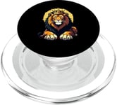 Couronne animale roi lion pour les amateurs de lions et les fans de lions PopSockets PopGrip pour MagSafe