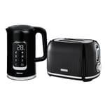 GEEPAS 1.7L Digital Electric Kettle & 2 Slice Bread Toaster Combo Set