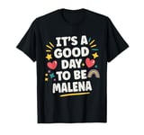 MALENA Personalized Retro Girls Custom MALENA Name T-Shirt