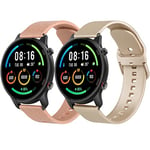 Vancle Bracelet pour Xiaomi Mi Watch/Xiaomi Watch S1/Xiaomi Watch S1 Active/Xiaomi Mi Watch Color Sport, Silicone Bracelet pour Xiaomi Mi Watch/Mi Watch Color Sport (Z-Or Rose Brillant/Or, 22mm)