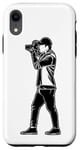 Coque pour iPhone XR Photographe Sketch Camera Guy Artiste photo