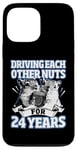 iPhone 13 Pro Max 24th Wedding Anniversary Driving each other Nuts 24 Years Case