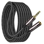 VIOY Headphone Extension Cable 10M,[Copper Shell, Hi-Fi Sound] 3.5mm Male to Female Stereo Audio Cable Nylon Braided Aux Cord for Smartphones, Tablets, Media Players…