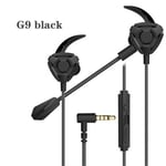 Casques d'¿couteurs de jeu filaires pour Pubg PS4 CSGO Casque Jeux Casque 7.1 avec micro Contr¿le du volume PC Gamer Earphones-G9 noir_XINENGJI