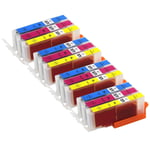 12 C/M/Y Ink Cartridges for Canon PIXMA MG5750 MG6851 MG7753 TS6050 TS8053