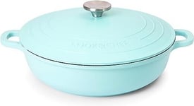 Casserole Dishes with Lid Oven Proof,3.9L Aluminium Stockpot, Teal - Nuovva