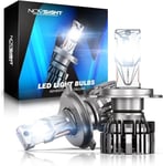 NOVSIGHT Ampoule H4 LED Voiture - 40000LM 6500K Blanche Puissante 140W 800% Luminosité Lampes de Phares Remplacement pour Kit de Conversion Halogène Auto Moto