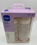 MAM Anti-Colic Baby bottles 320 ml, pack of 2 for girls, Teat size 2 (4 months+)