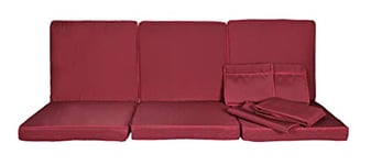 Stiliac 9601T308 Set Coussins et Toit de Rechange pour balancelle 4 Places, Rouge, 174 x 58 x 8 cm