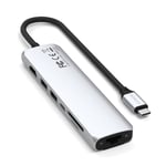 Satechi 7-i-1 USB-C Slim Multiport Adapter med Ethernet - Silver