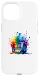 Coque pour iPhone 15 Splash Art Radio Vintage Radios Antiques