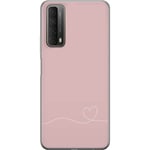 Huawei P smart 2021 Genomskinligt Skal Rosa Hjärna Design