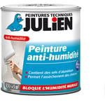 Julien - Peinture Peinture Anti-Humidité Satin Blanc 0,5 l