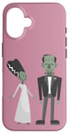 iPhone 16 happy valentines bride frankenstein monster creepy spooky Case