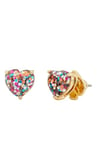 Kate Spade New York Glitter Heart Studs, Multi Glitter