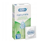 Durex Naturals Condoms with Lubricant, 10 pieces