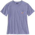 Carhartt Womens Pocket Workwear Ribknit Short Sleeve T-Shirt - Purple - Size Medium