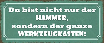 Schatzmix Plaque décorative en métal avec Inscription en Allemand du Bist Nicht nur der Hammer, sondern 27 x 10 cm Multicolore 27 x 10 cm