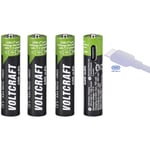 Voltcraft - VC-AAA400USB Batterie usb-c® Li-Ion 400 mAh 1.5 v 4 pc(s)