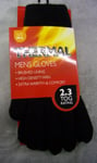 1 pair T.J.MORRIS Men's THERMAL KNIT GLOVES 2.3 TOG medium/large BLACK bnwt